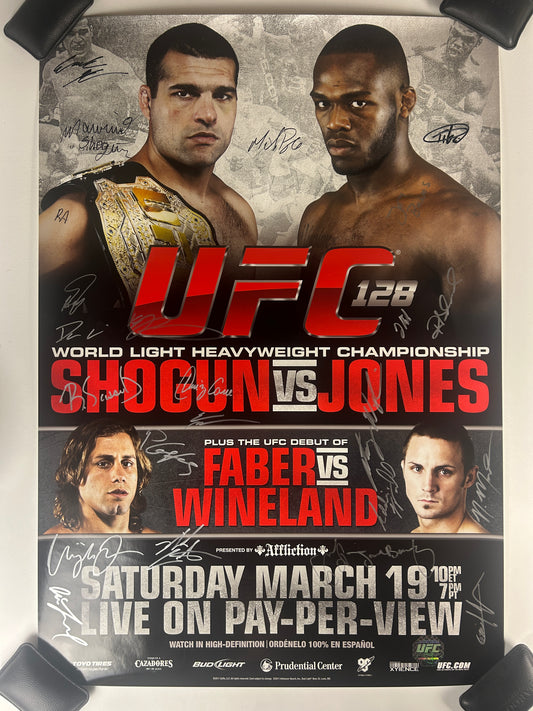 UFC 128 Shogun Vs Jon Jones Signed Event Poster