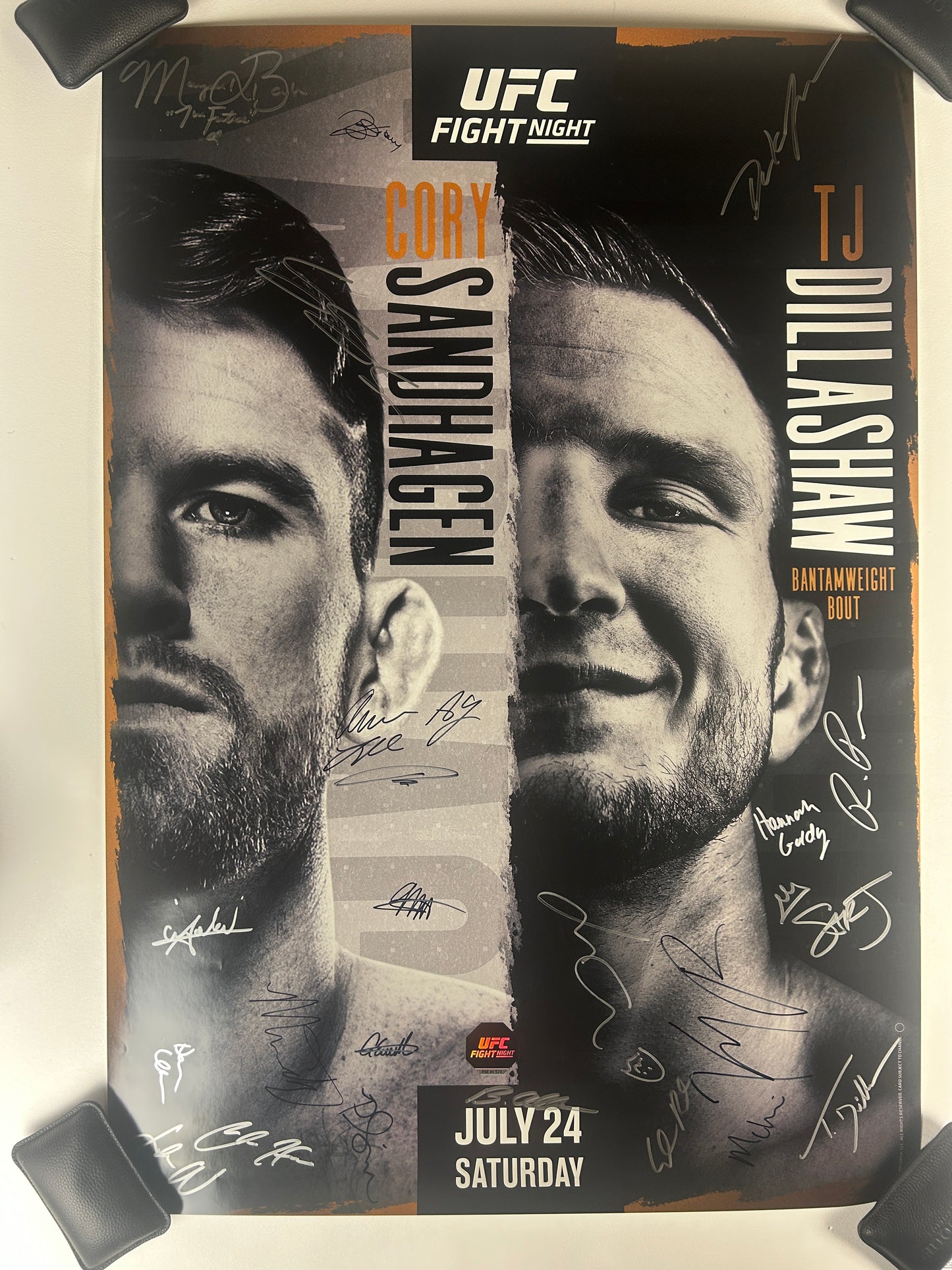 UFC Sandhagen Vs Dillashaw Signed Event Poster