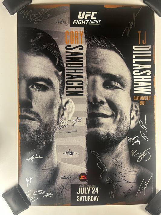 UFC Sandhagen Vs Dillashaw Signed Event Poster