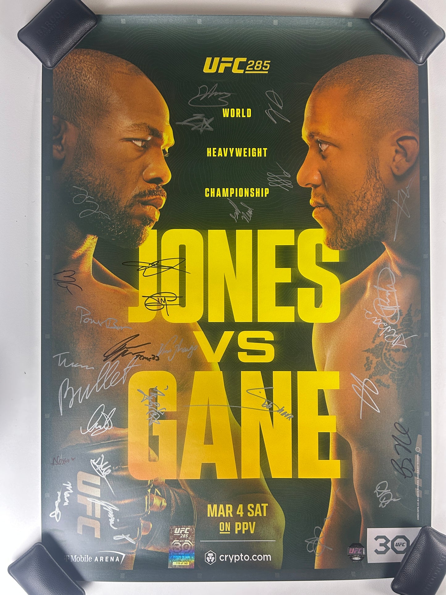 UFC 285 Jon Jones Vs Ciryl Gane Signed Event Poster (DOUBLE POSTER)