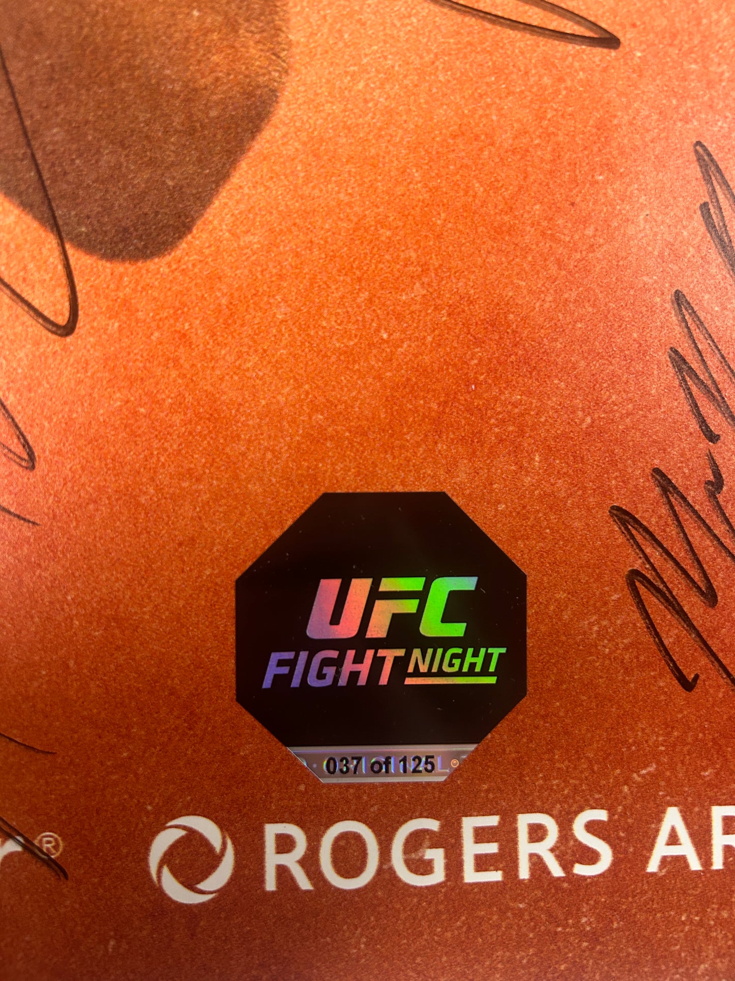 UFC Cowboy Vs Justin Gaethje Signed Event Poster (Vancouver)