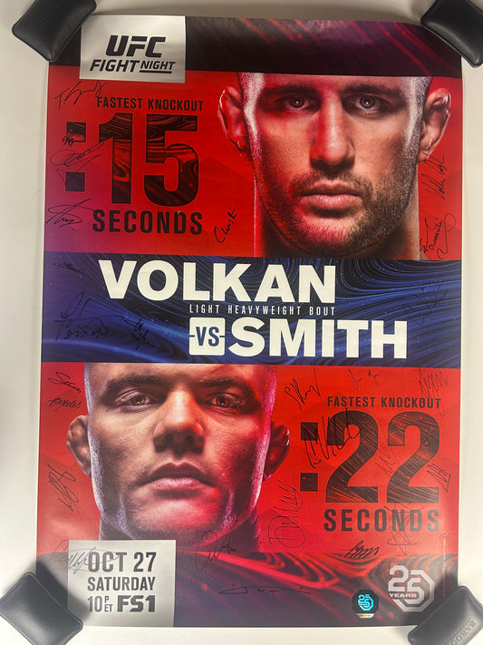 UFC Volkan Oezdemir Vs Anthony Smith Signed Event Poster