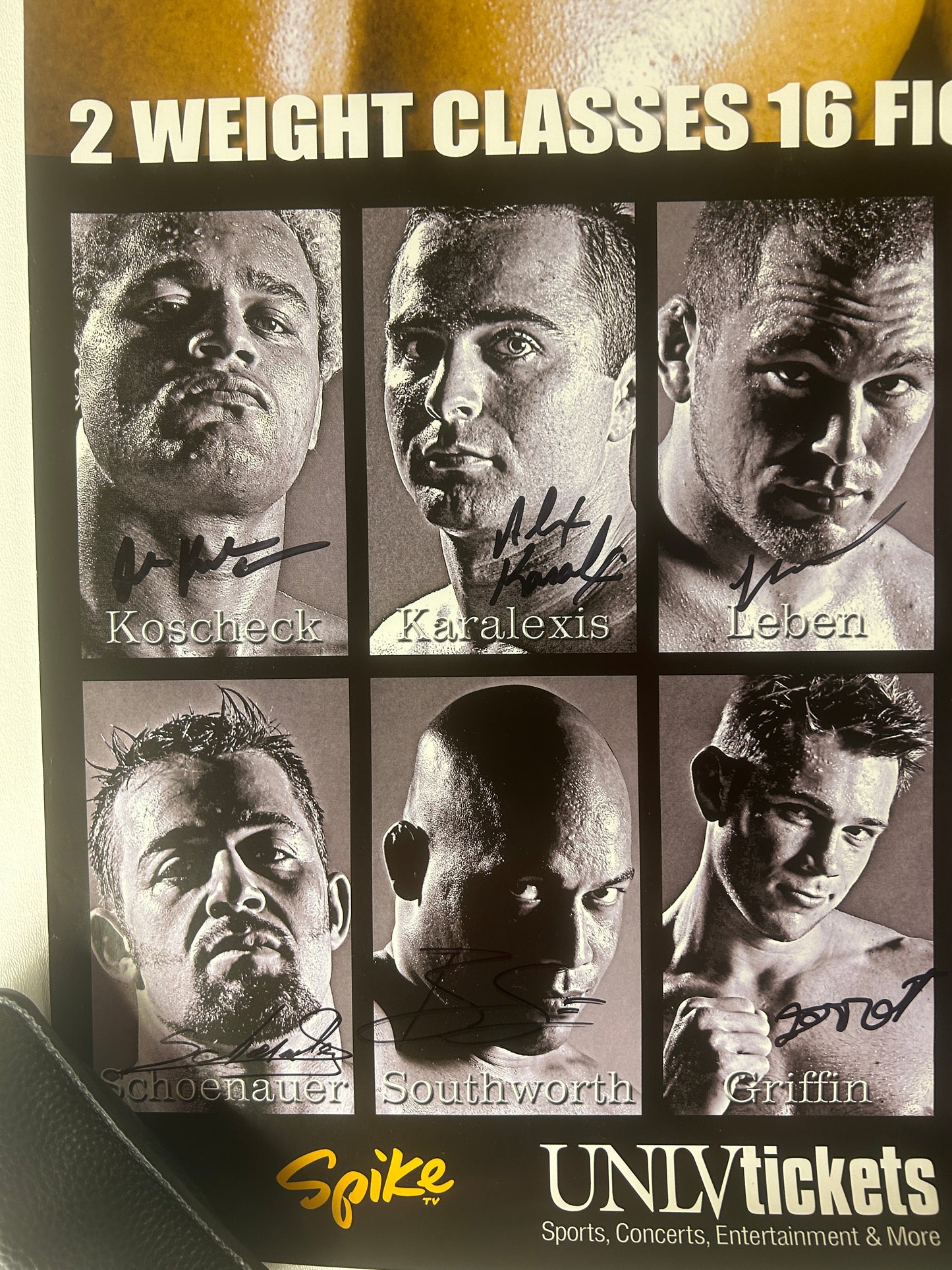 UFC TUF 1 Shamrock Vs Franklin Signed Event Poster