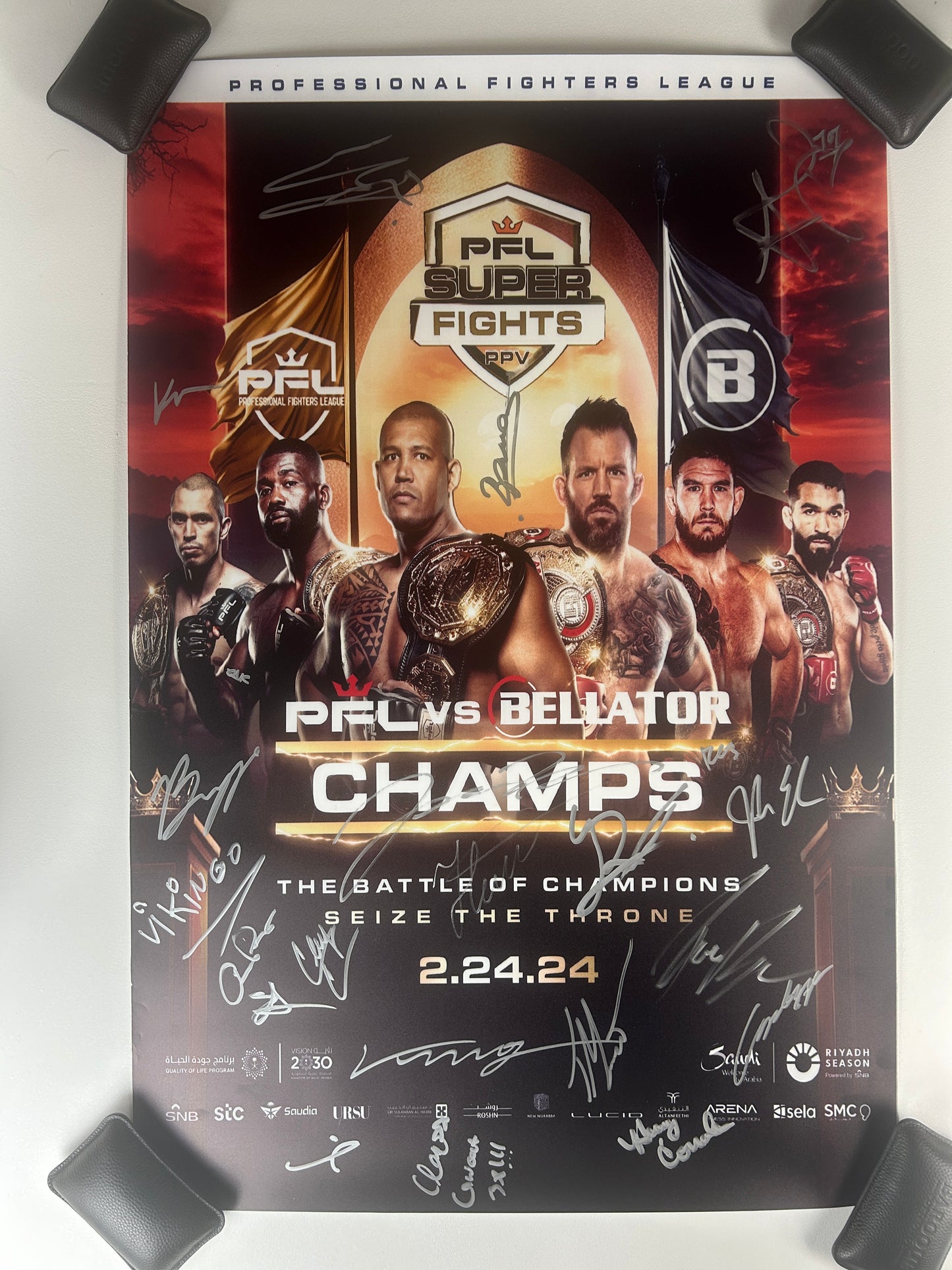 PFL Vs Bellator Champs Signed Event Poster