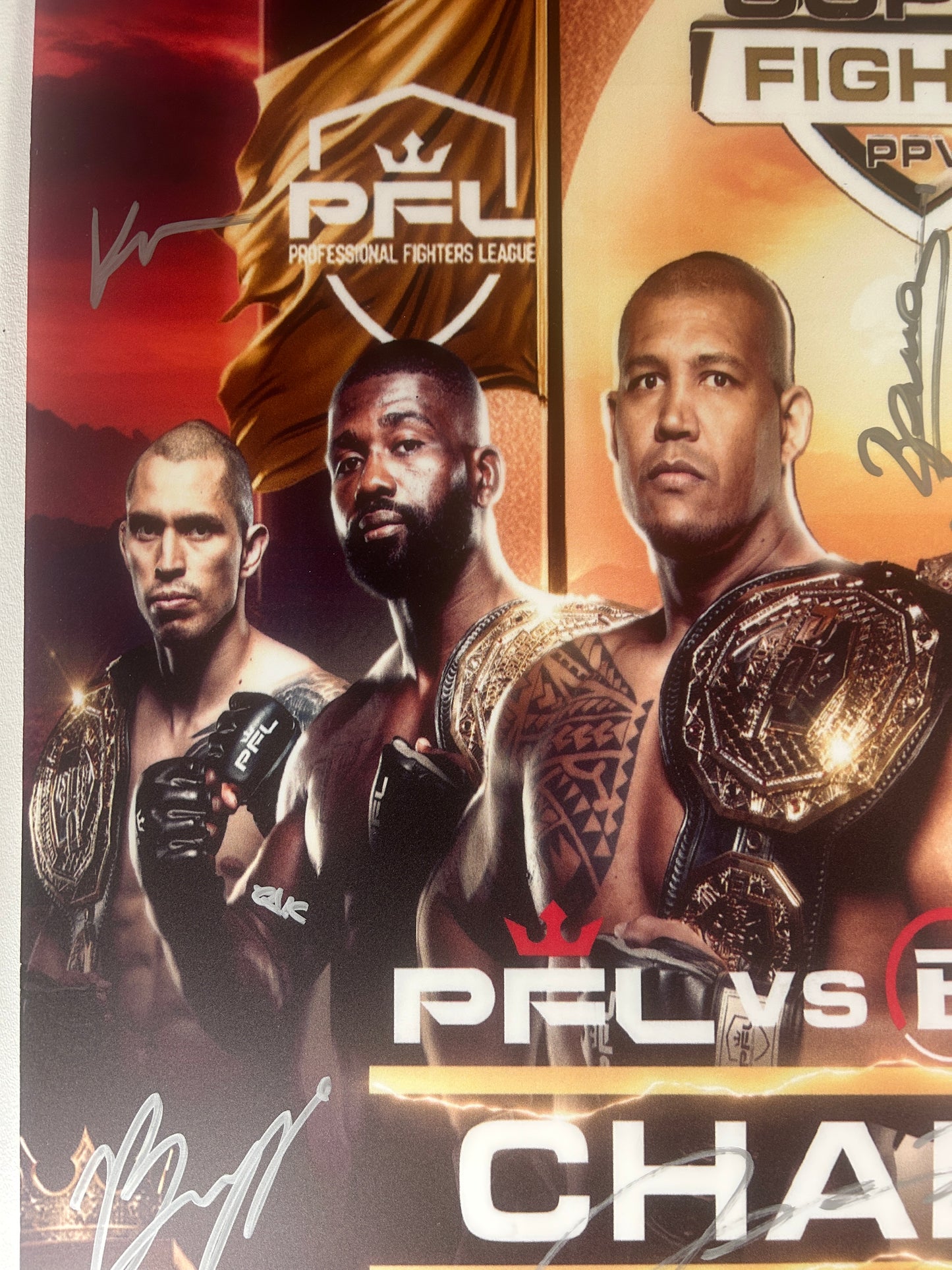 PFL Vs Bellator Champs Signed Event Poster