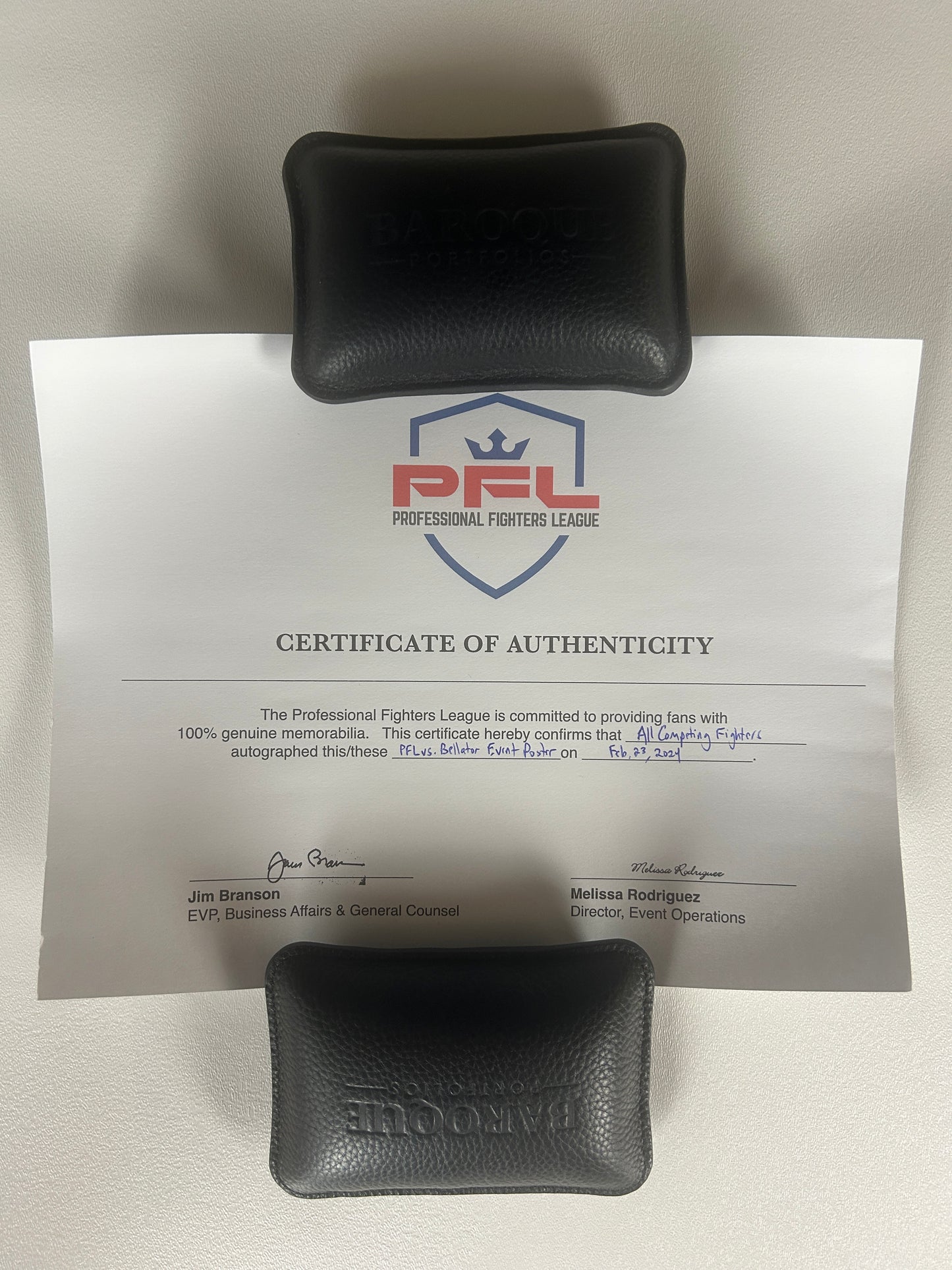 PFL Vs Bellator Champs Signed Event Poster