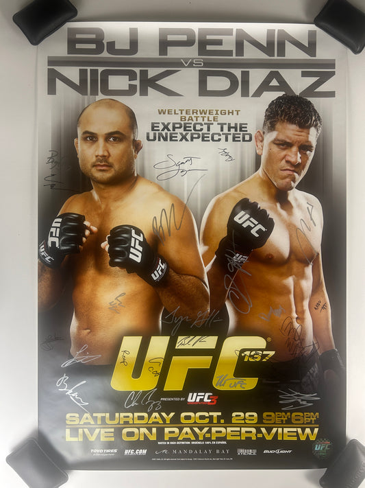 UFC 137 Nick Diaz Vs BJ Penn Signed Event Poster
