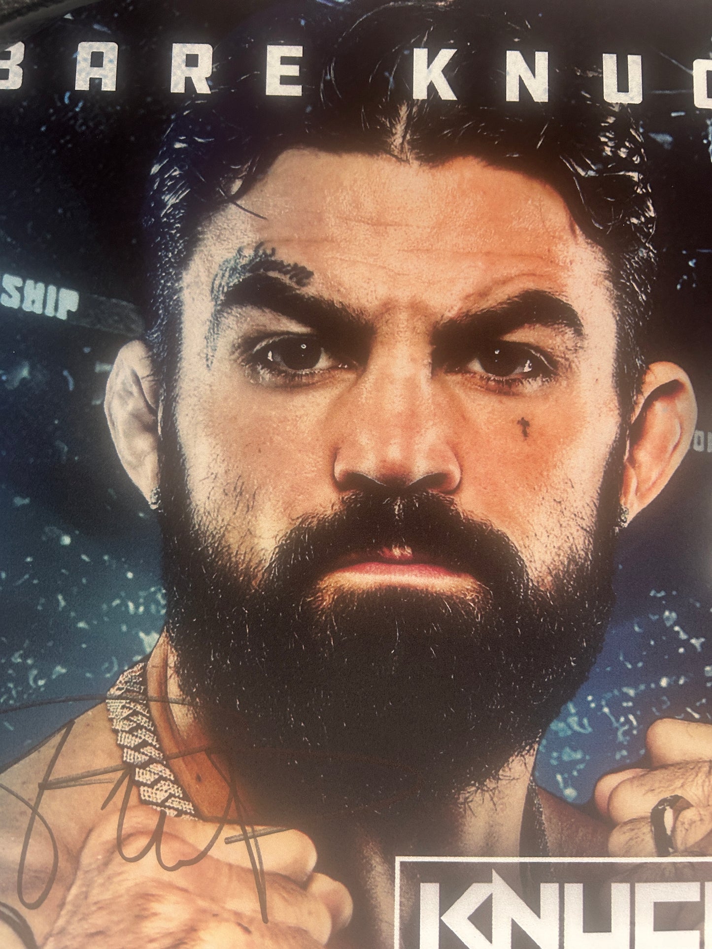 BKFC Knucklemania 4 Mike Perry Vs Thiago Alves Signed Event Poster