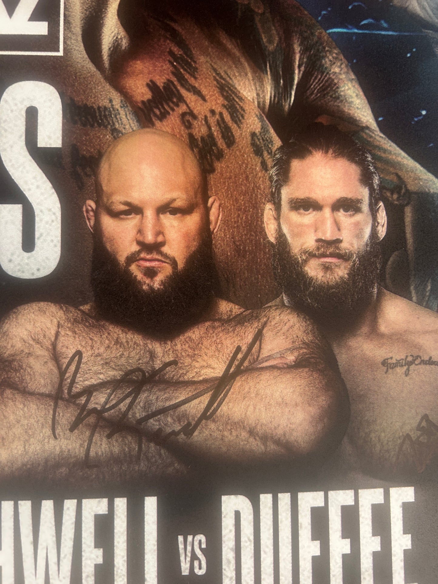 BKFC Knucklemania 4 Mike Perry Vs Thiago Alves Signed Event Poster