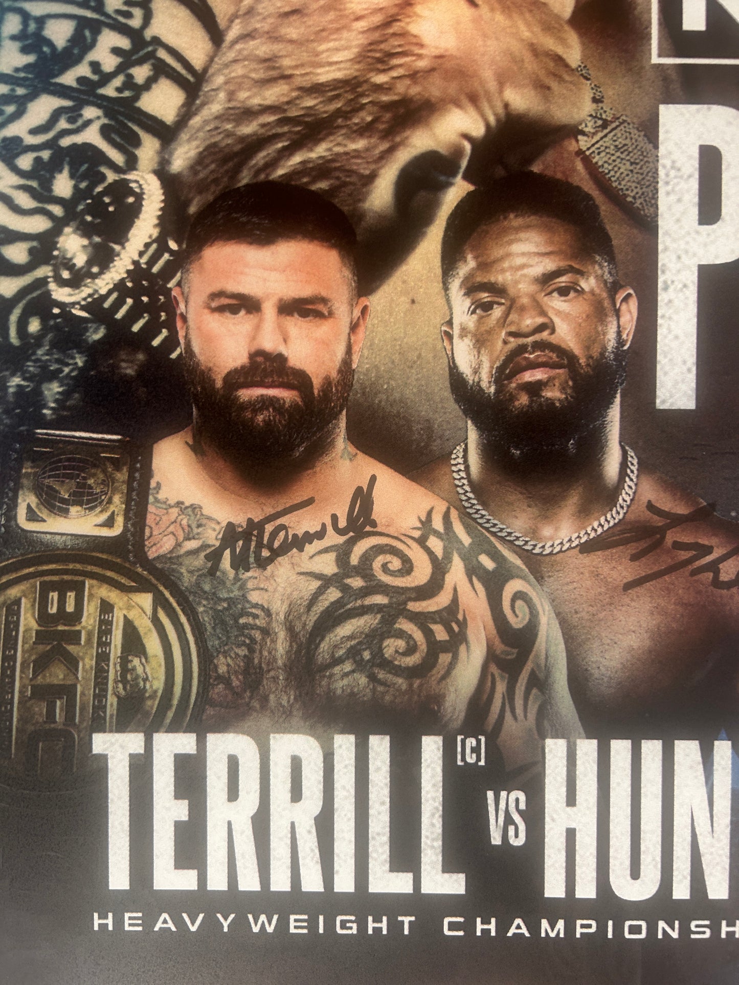 BKFC Knucklemania 4 Mike Perry Vs Thiago Alves Signed Event Poster