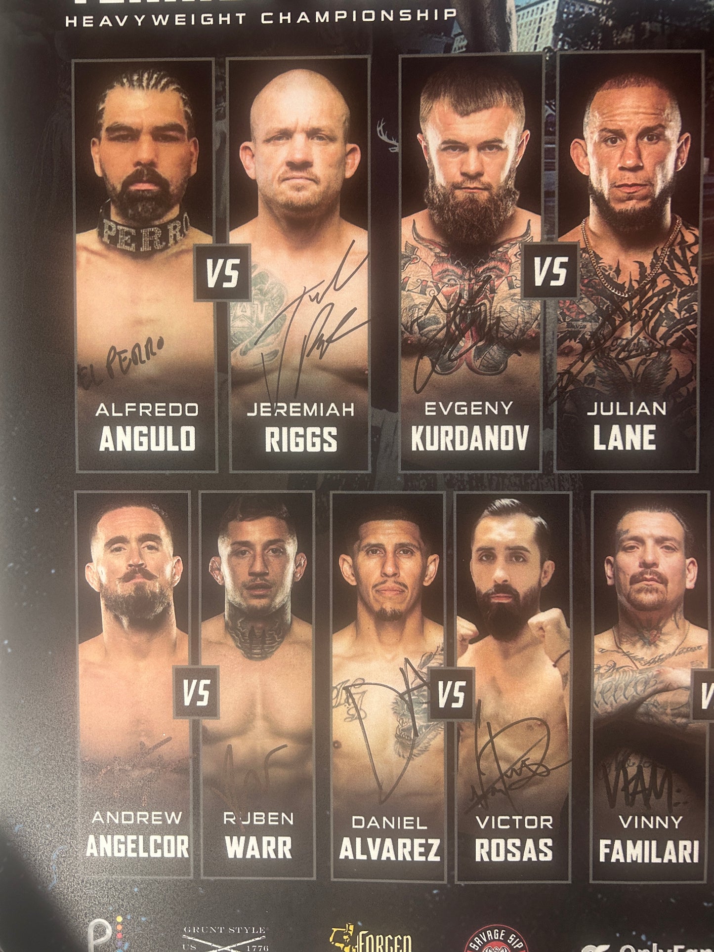 BKFC Knucklemania 4 Mike Perry Vs Thiago Alves Signed Event Poster