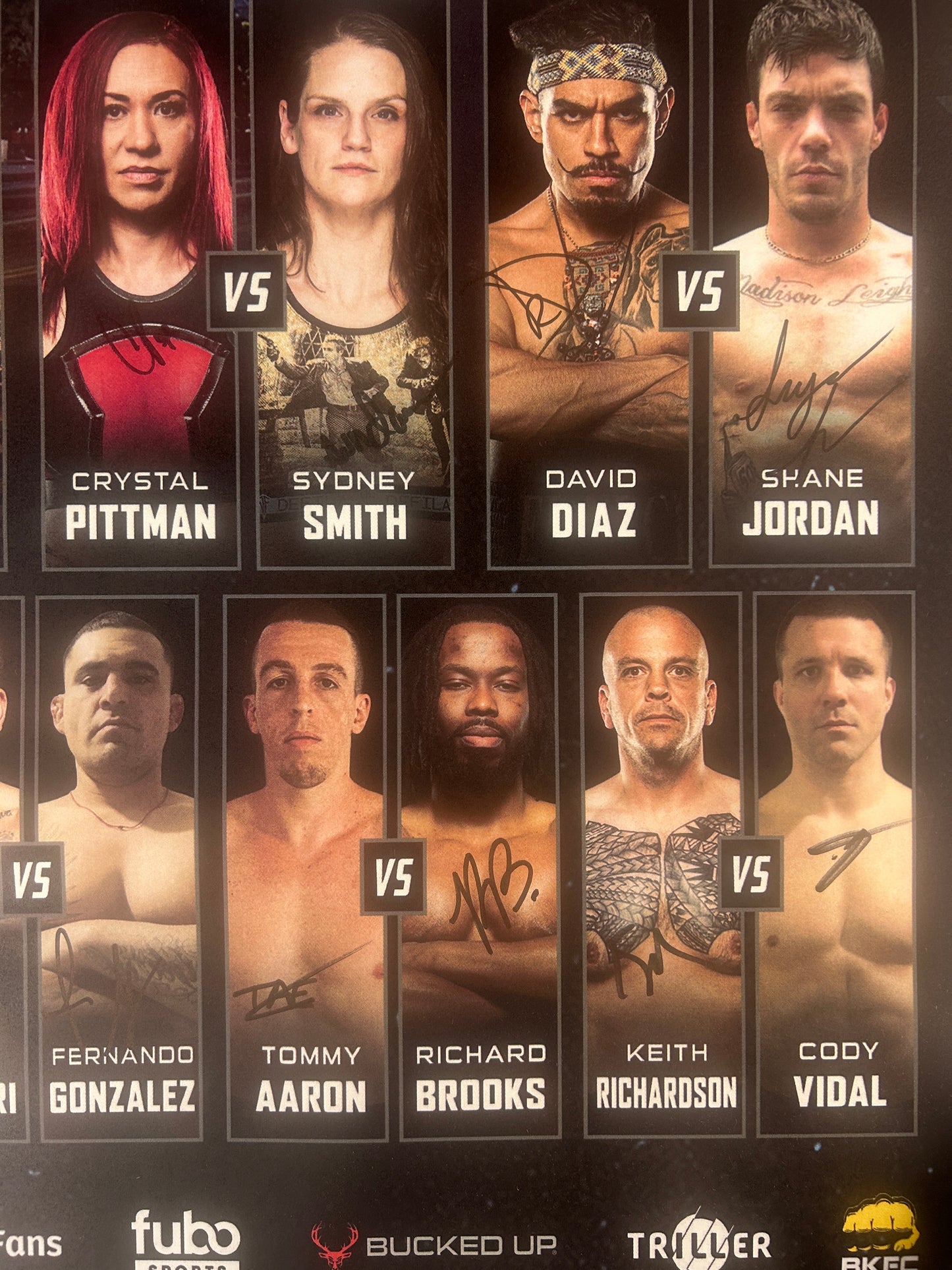 BKFC Knucklemania 4 Mike Perry Vs Thiago Alves Signed Event Poster