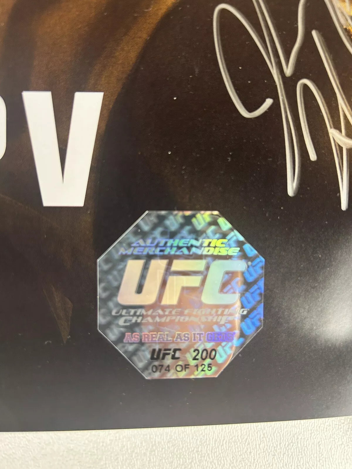 UFC 200 Miesha Tate Vs Amanda Nunes Signed Event Poster SBC FREE Ticket Stub