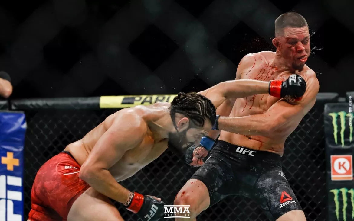 BMF 1 UFC 244 Jorge Masvidal Vs Nate Diaz Signed Event Poster SBC (damage)