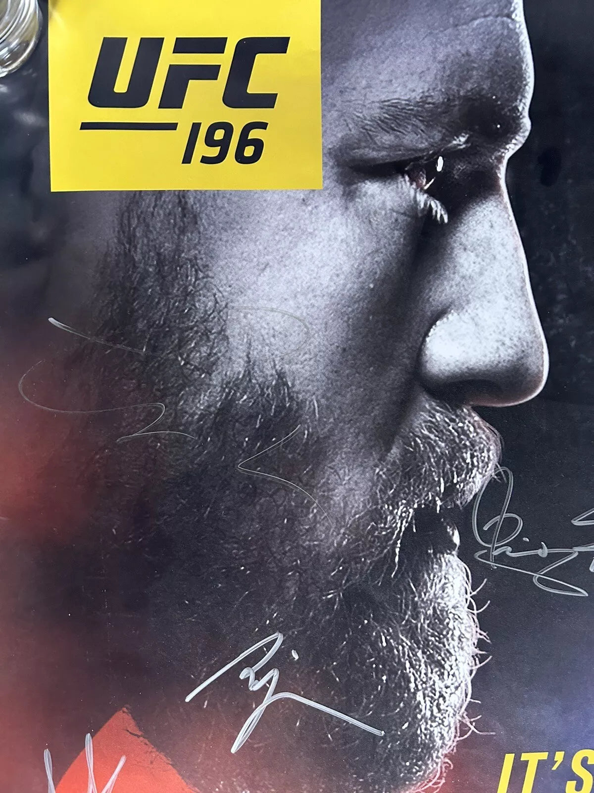 UFC 196 Conor McGregor Vs Nate Diaz Signed Event Poster SBC