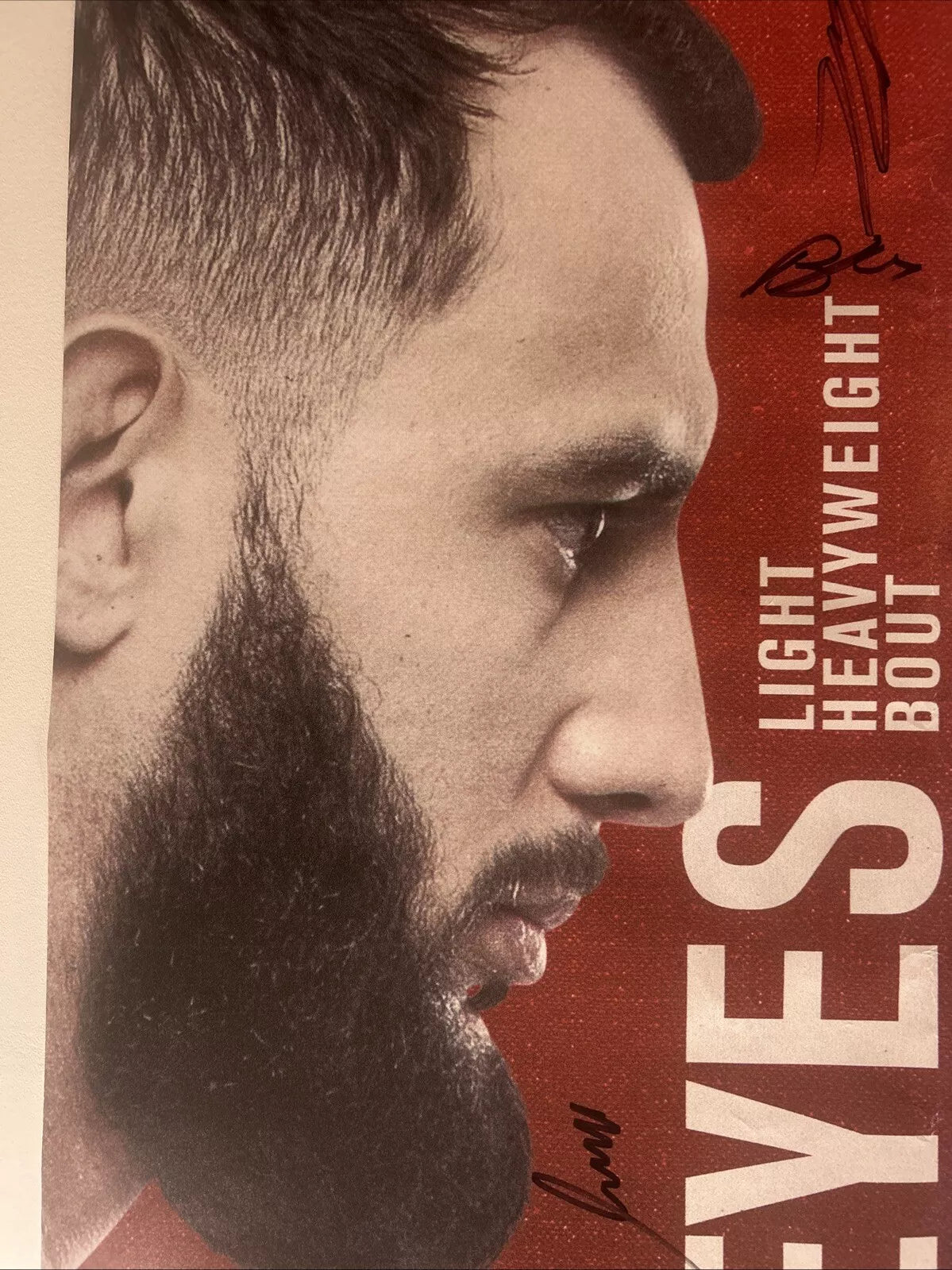 UFC Dominick Reyes Vs Chris Weidman Signed Event Poster SBC Boston
