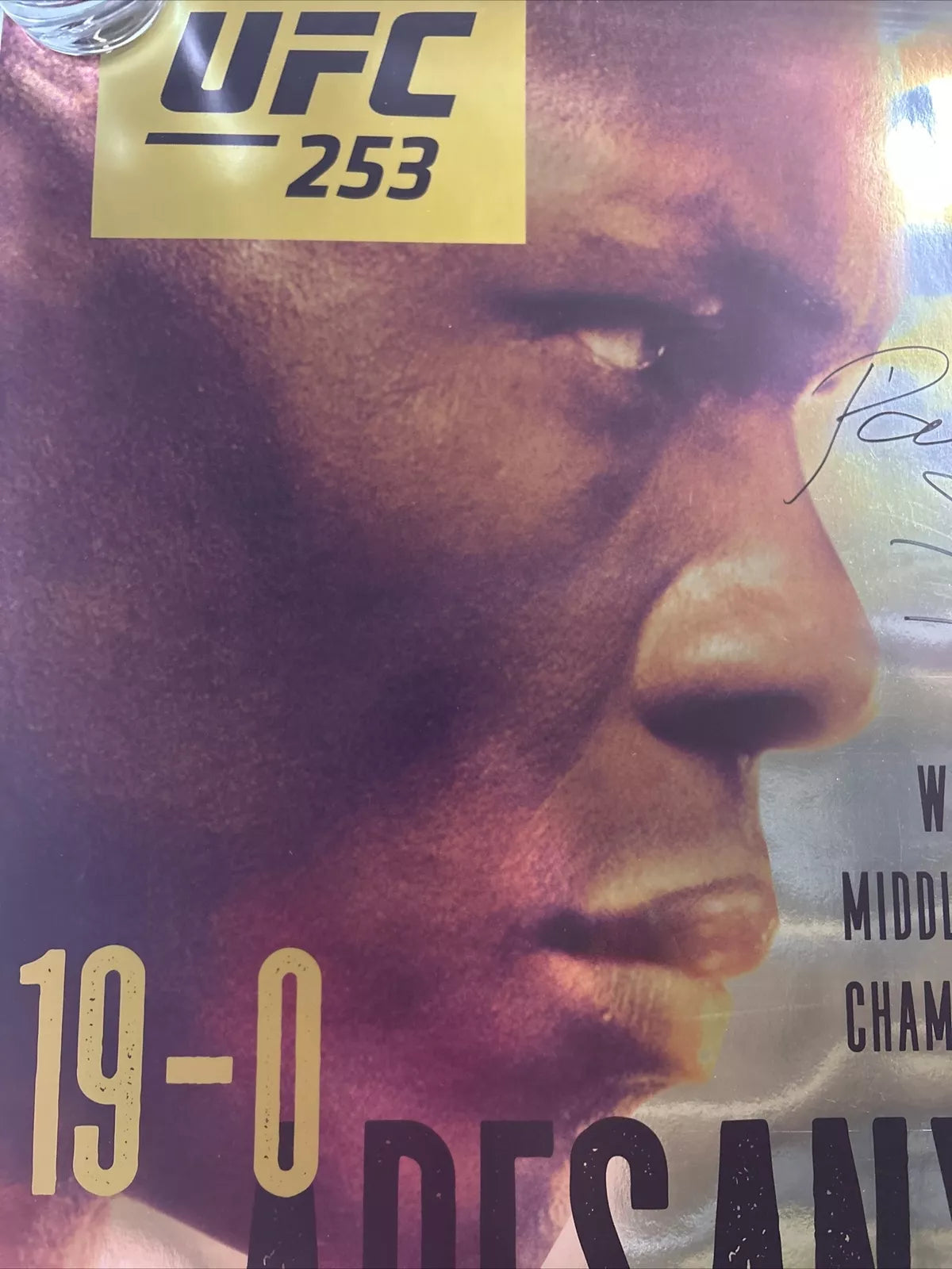 UFC 253 Israel Adesanya vs Paulo Costa Signed Event Poster SBC