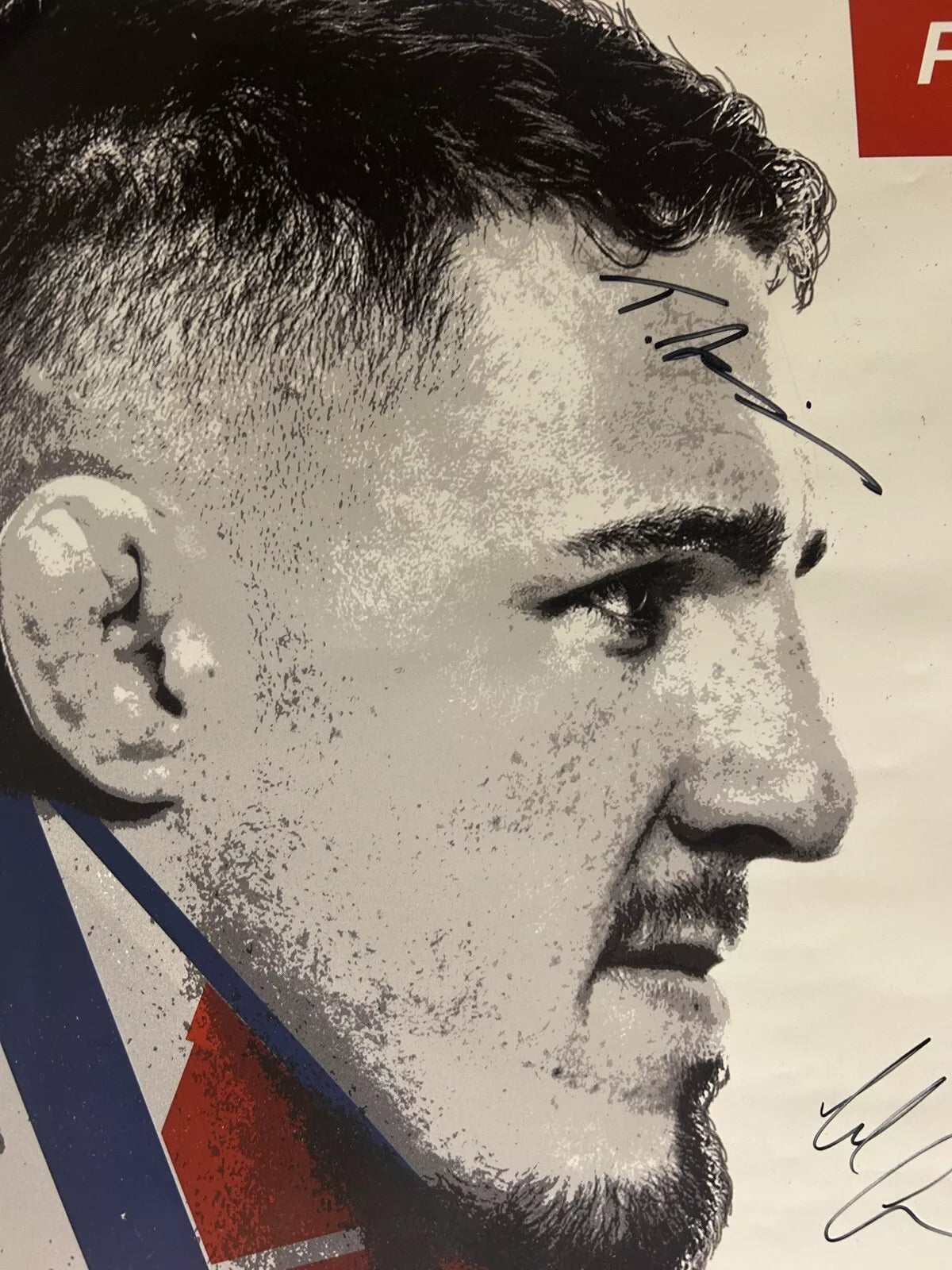 UFC Tom Aspinall Vs Tybura Signed Event Poster SBC London #3/140