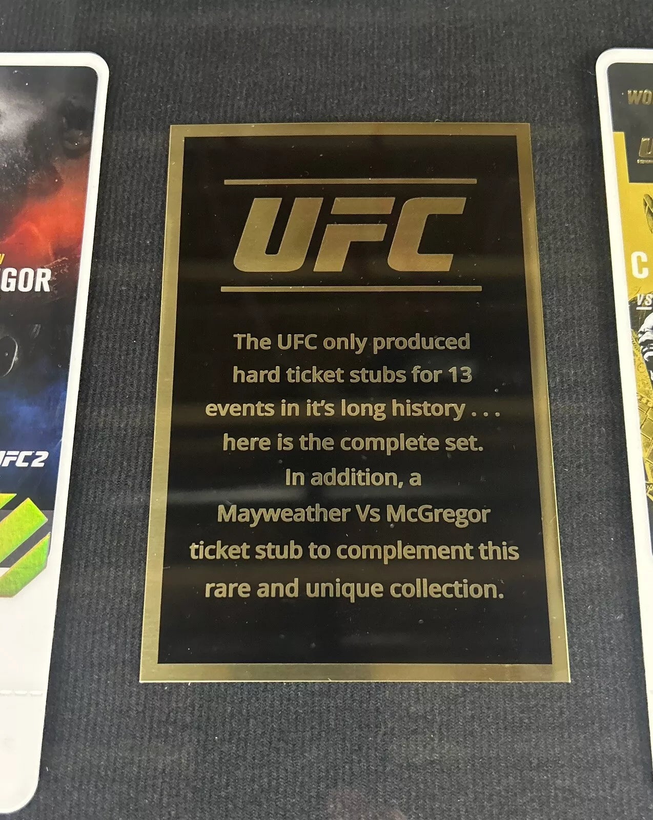 Complete collection of every UFC event that used a hard ticket stub