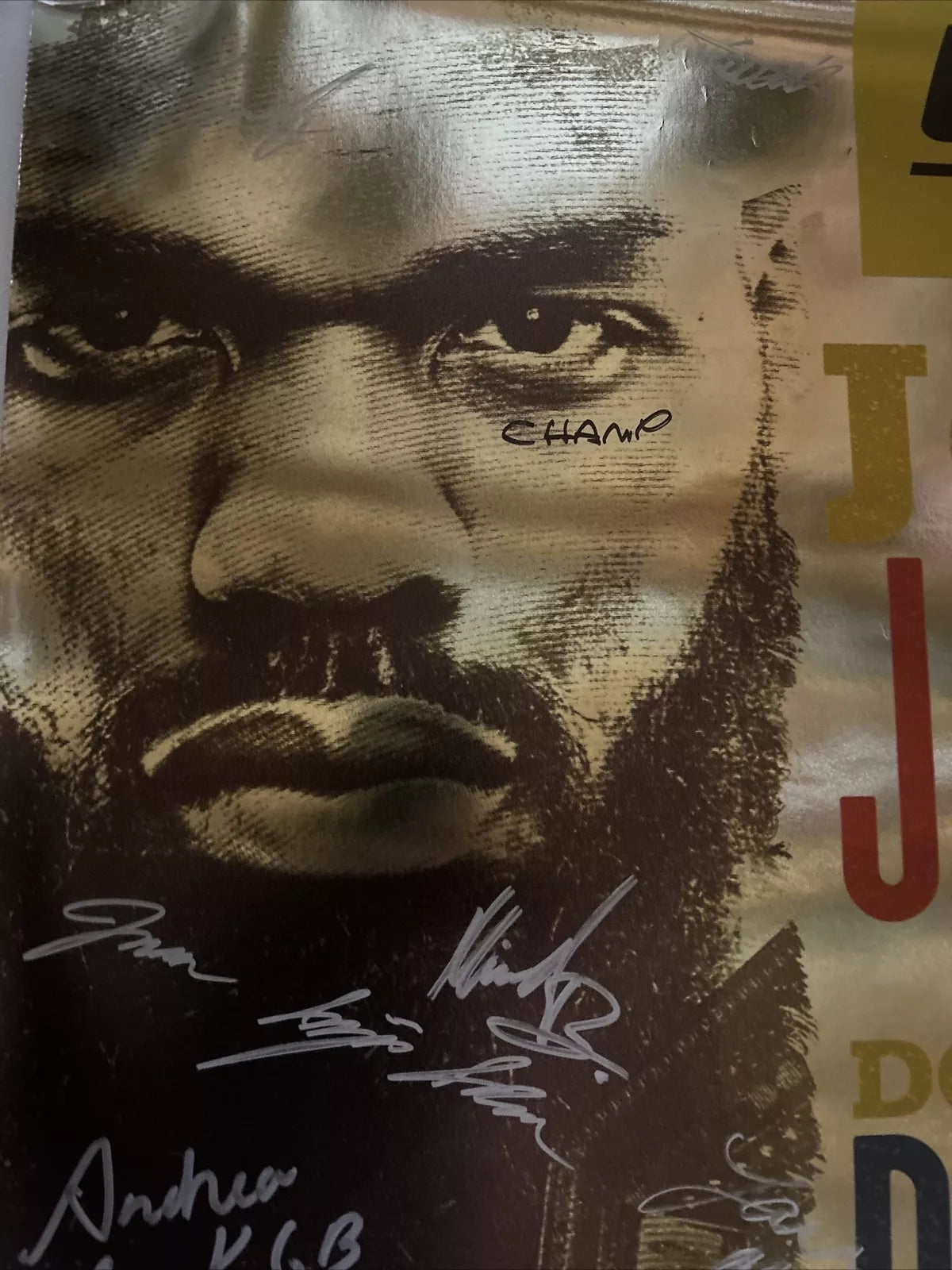 UFC 247 Jon Jones Vs Dominick Reyes Signed Event Poster SBC