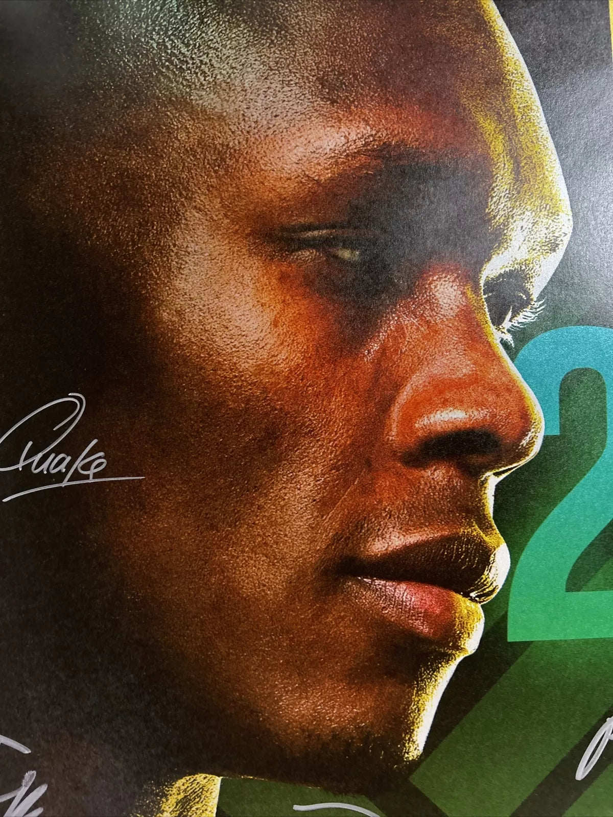 UFC 263 Signed Event Poster SBC Adesanya vs. Vettori 2 Nate Diaz