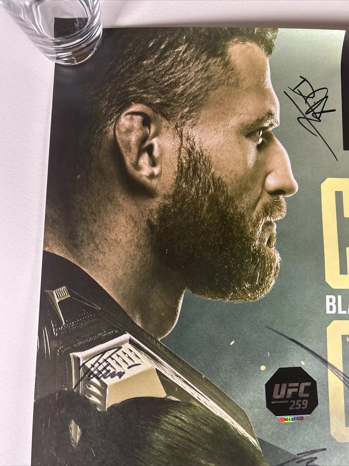UFC 259 Jan Blachowicz vs. Israel Adesanya Signed Event Poster SBC