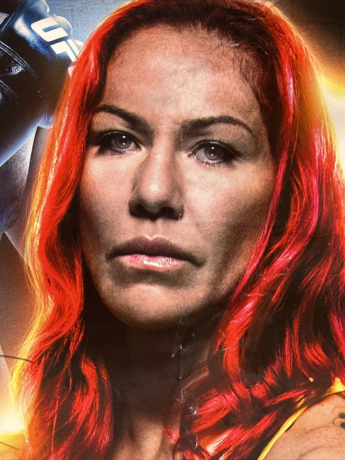 UFC 219 Cyborg Vs Holly Holm Signed Event Poster SBC (Damaged)