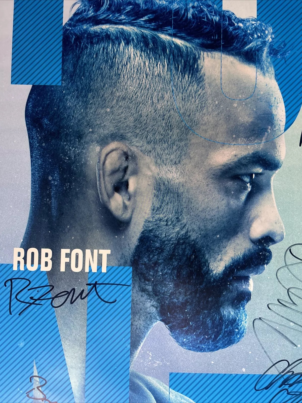 UFC Rob Font Vs Jose Aldo Signed Event Poster SBC