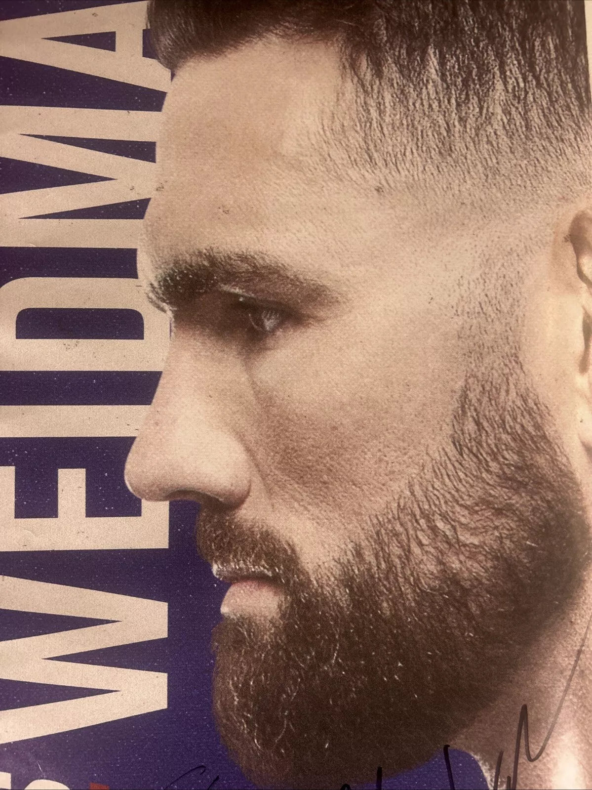 UFC Dominick Reyes Vs Chris Weidman Signed Event Poster SBC Boston