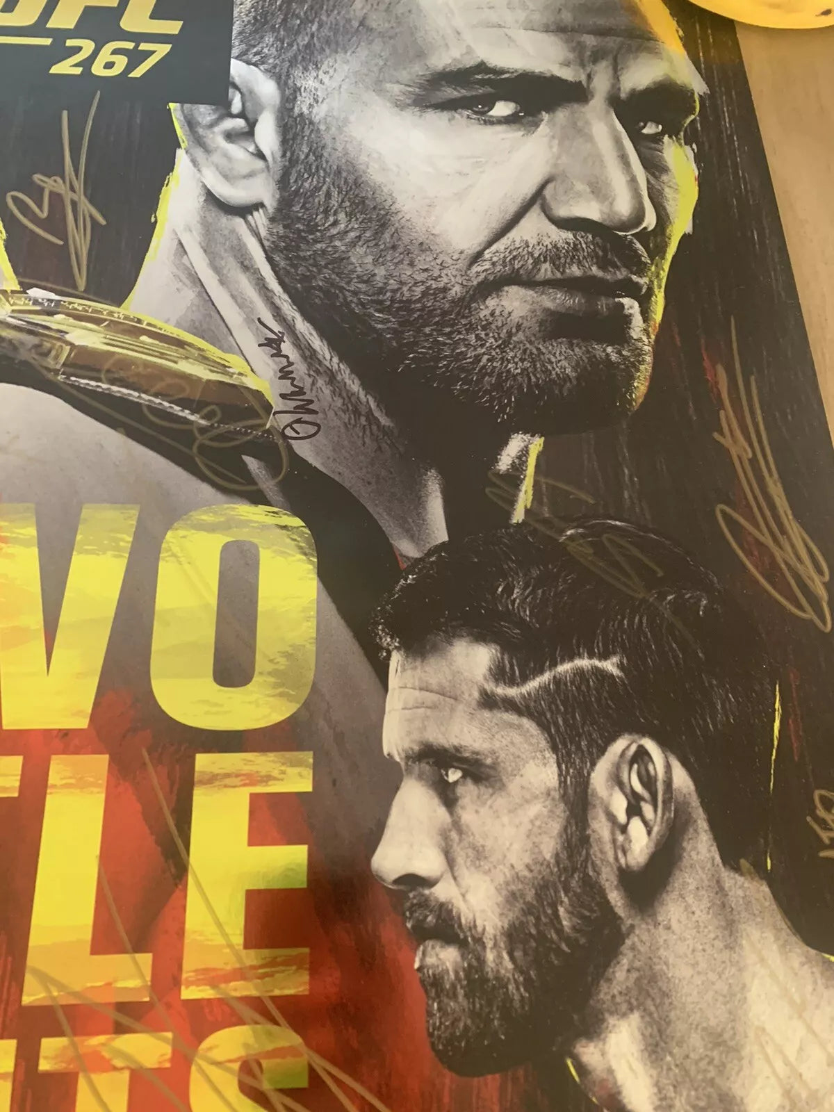 UFC 267 Jan Blachowicz vs Glover Teixeira Signed Event Poster SBC