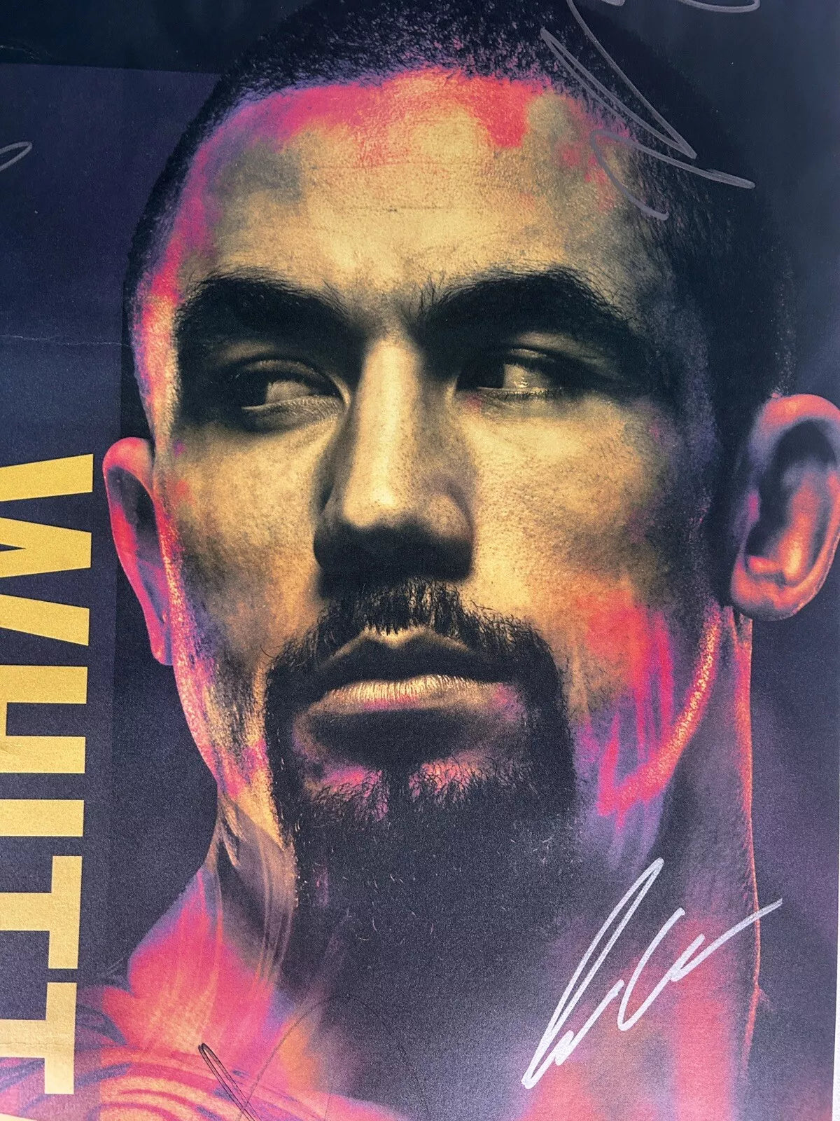 UFC 271 Israel Adesanya vs. Rob Whittaker 2 Signed Event Poster SBC