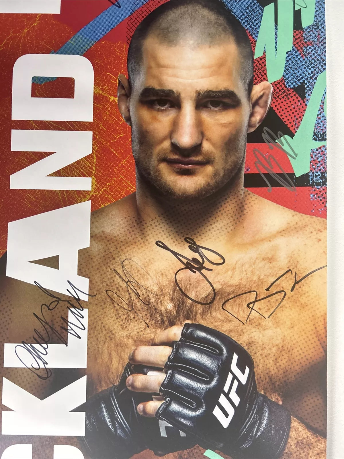 UFC Cannonier Vs Sean Strickland Signed Event Poster SBC