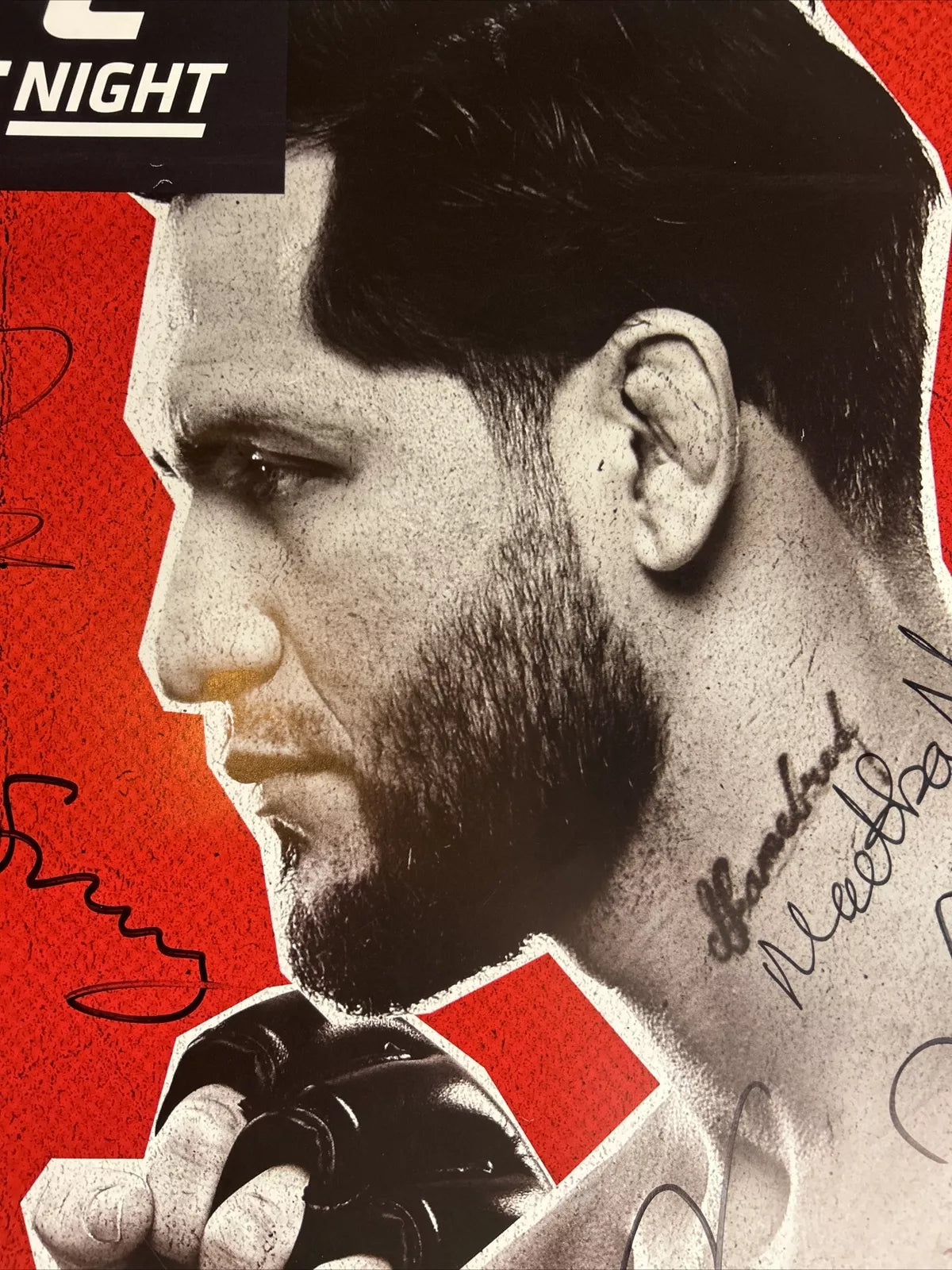 UFC Darren Till Vs Jorge Masvidal Signed Event Poster SBC Leon Edwards