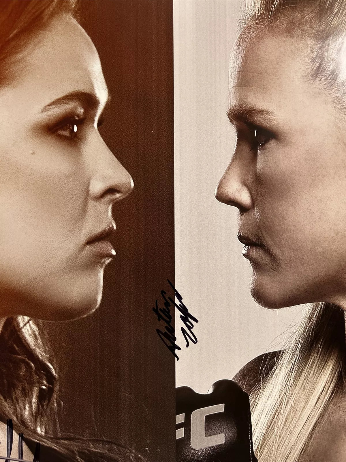 UFC 193 Ronda Rousey Vs Holly Holm Signed Event Poster SBC