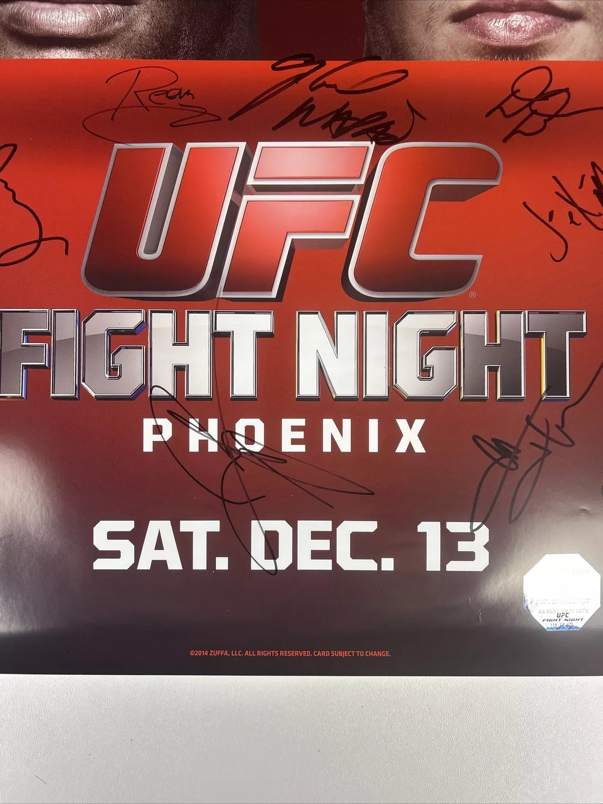 UFC on Fox: dos Santos vs. Stipe Miocic Signed Event Poster SBC MINT!