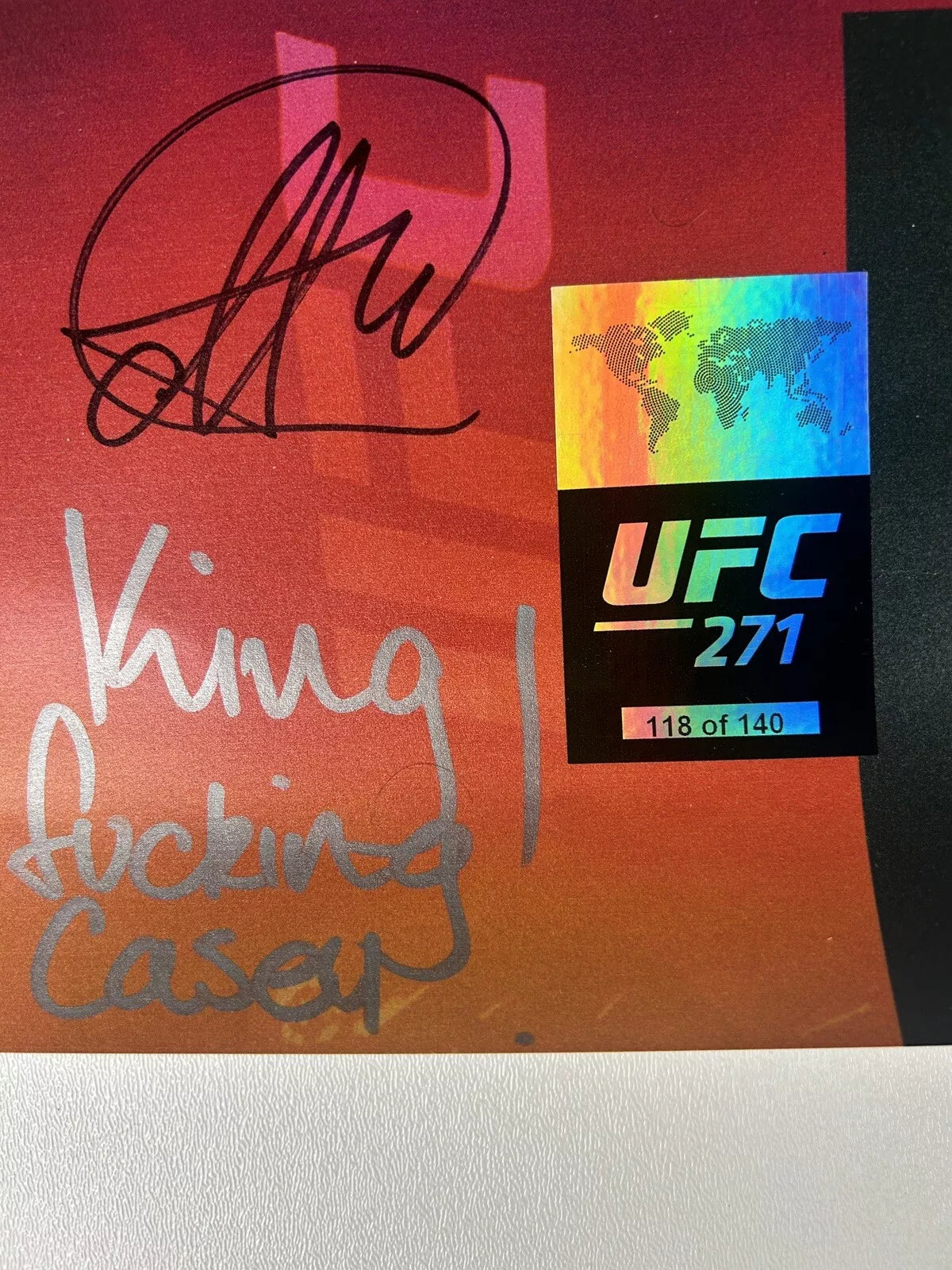 UFC 271 Israel Adesanya vs. Rob Whittaker 2 Signed Event Poster SBC