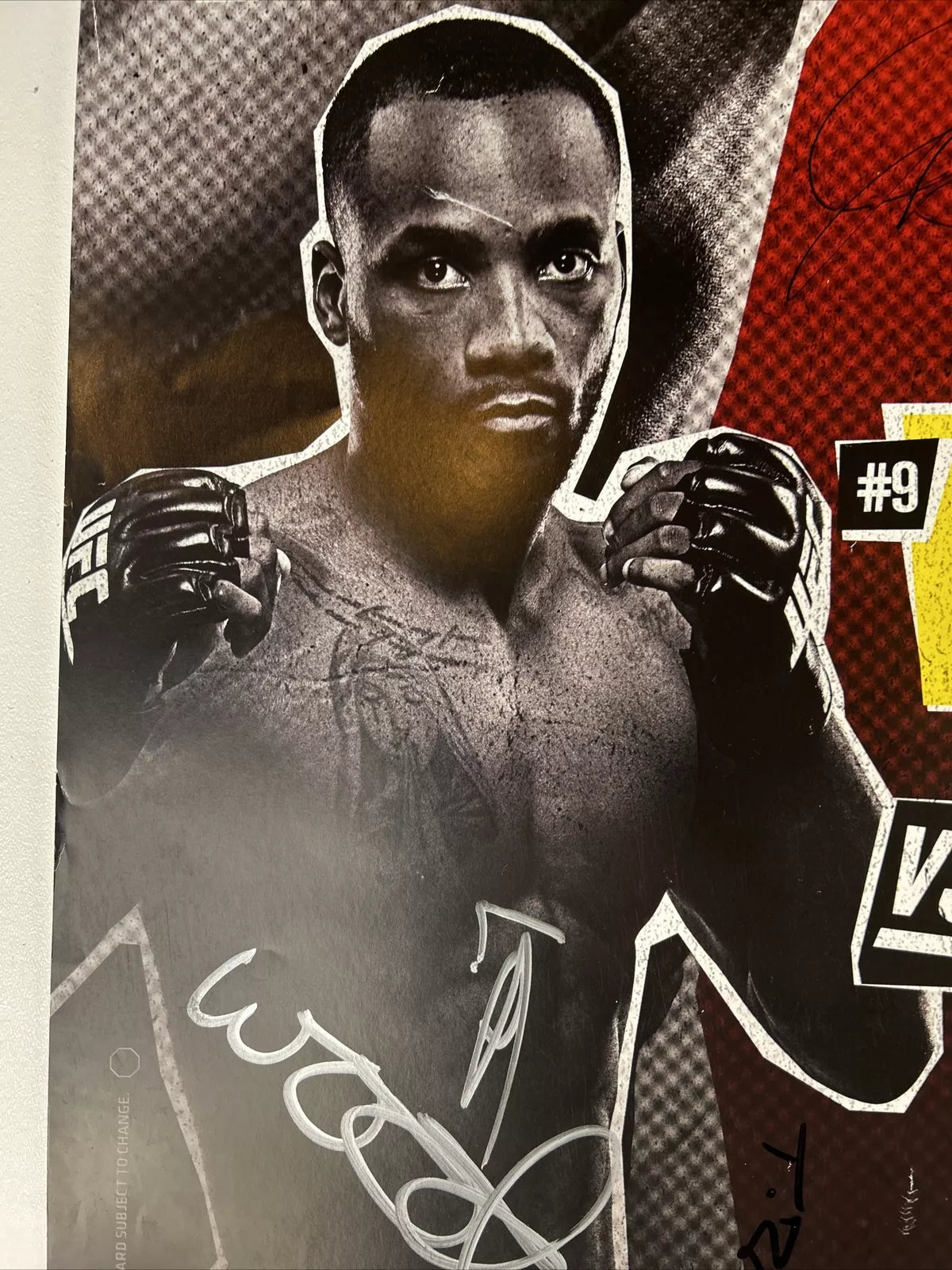 UFC Darren Till Vs Jorge Masvidal Signed Event Poster SBC Leon Edwards