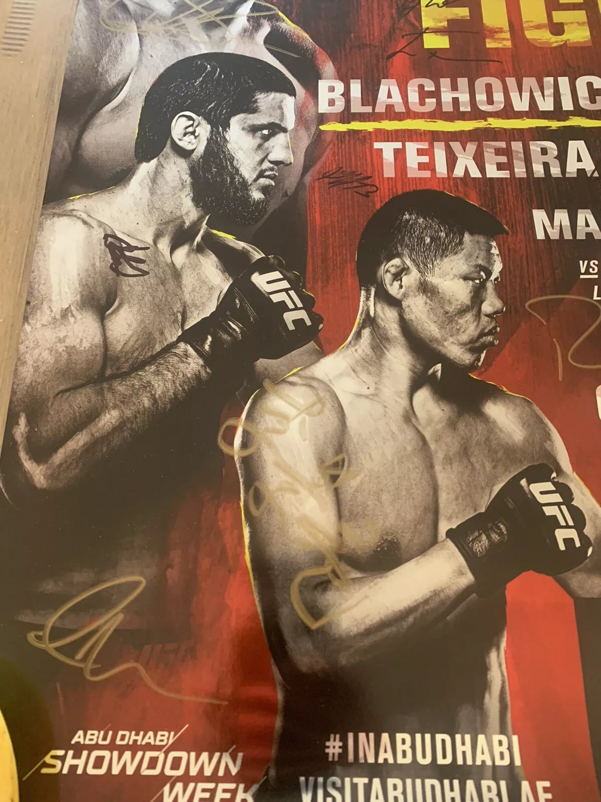 UFC 267 Jan Blachowicz vs Glover Teixeira Signed Event Poster SBC