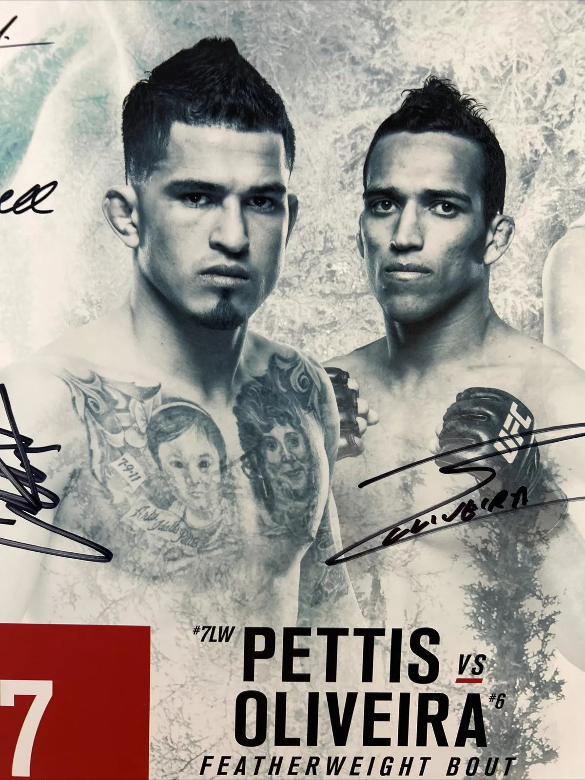 UFC Demian Maia Vs Carlos Condit Signed Event Poster SBC