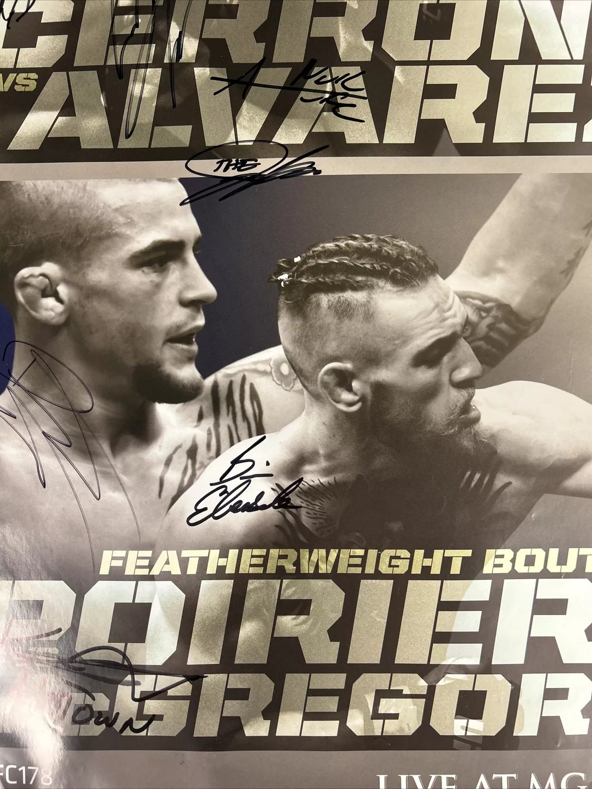 UFC 178 Conor McGregor Vs Dustin Poirier 1 Signed Event Poster SBC