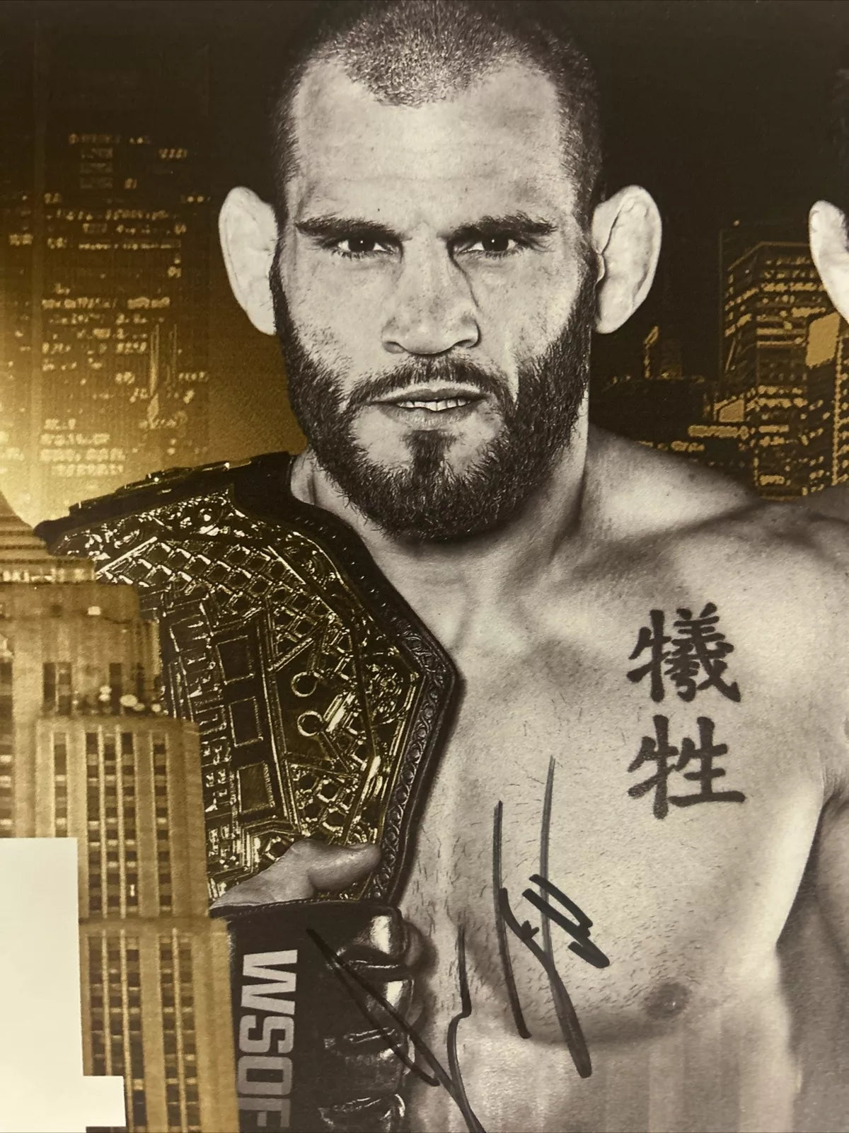 WSOF 34 Justin Gaethje vs Firmino signed event Poster SBC