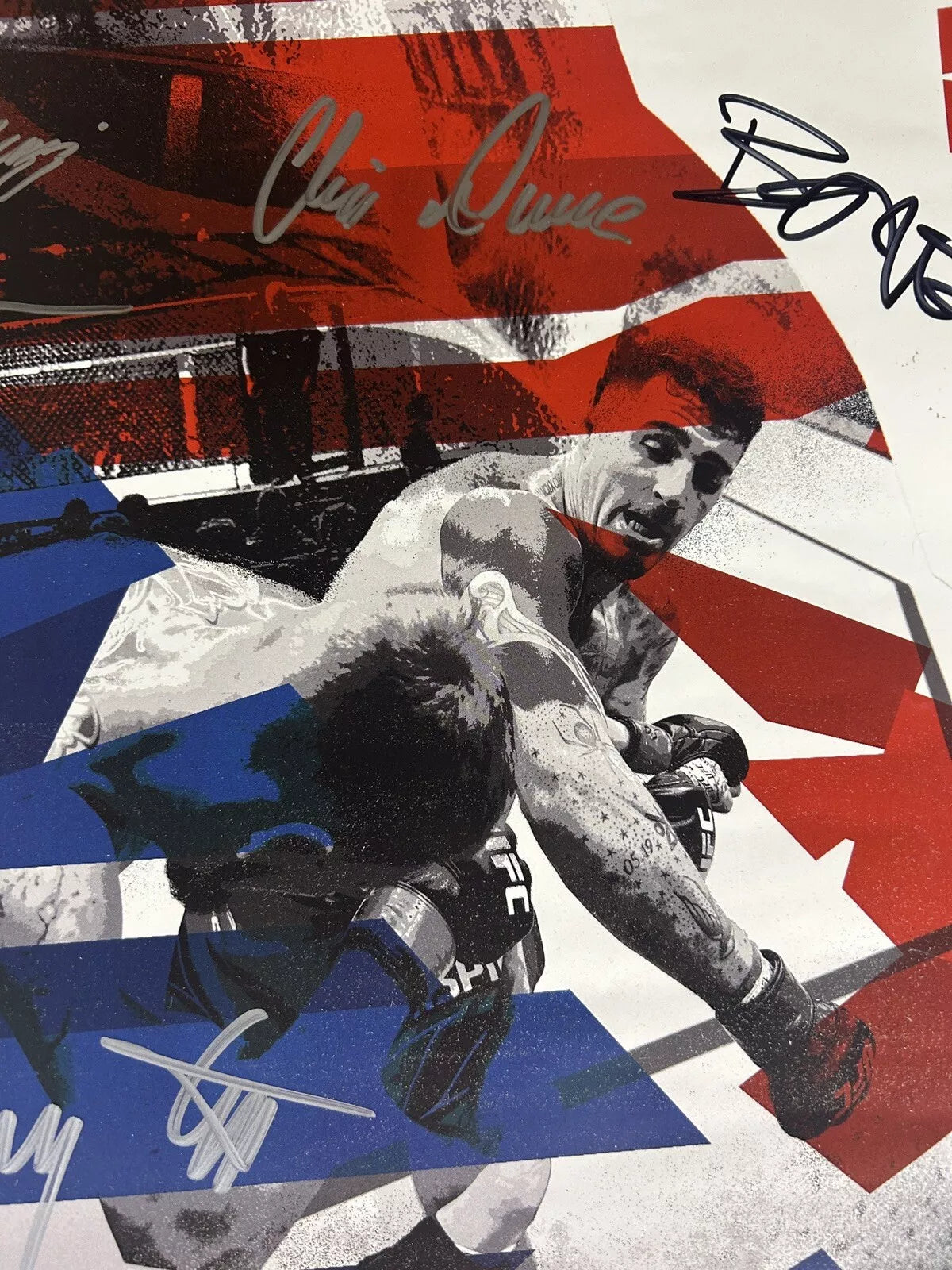 UFC Tom Aspinall Vs Tybura Signed Event Poster SBC London #3/140