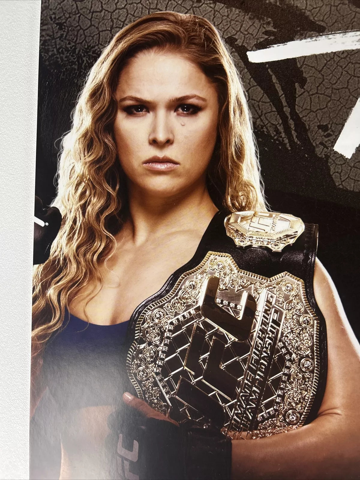 UFC 175 Weidman Vs Machida Signed Event Poster Ronda Rousey SBC Free Stub