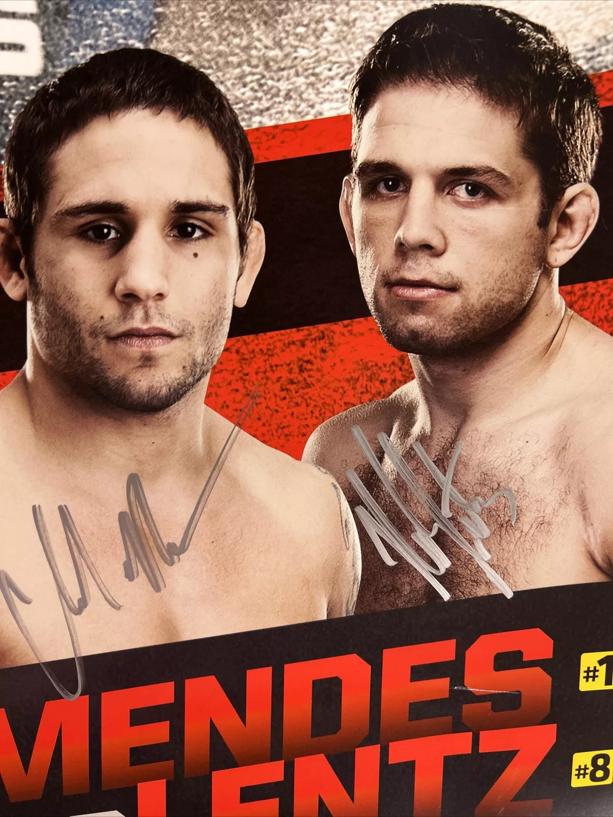 UFC Fox Demetrius Mighty Mouse Johnson vs. Benavidez 2 Signed Event Poster SBC