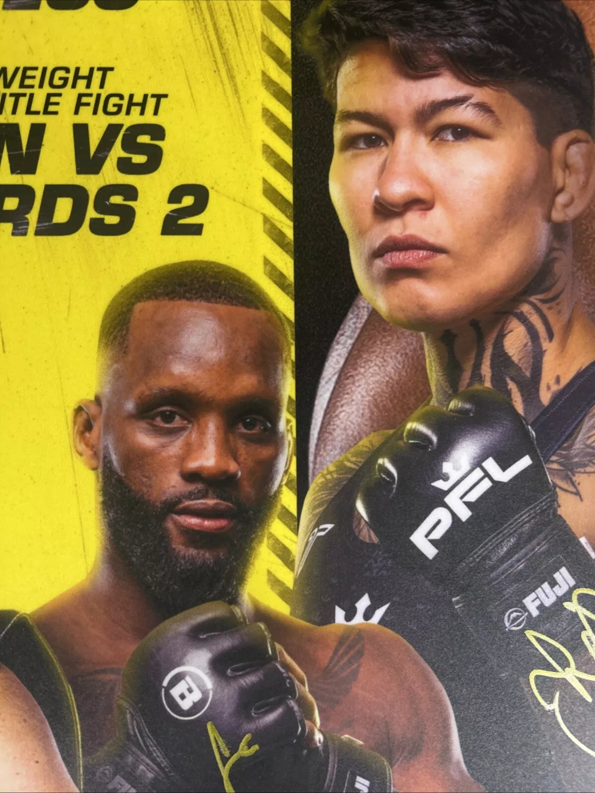 PFL: Battle of the Giants - Francis Ngannou Vs Ferreira Signed event poster SBC