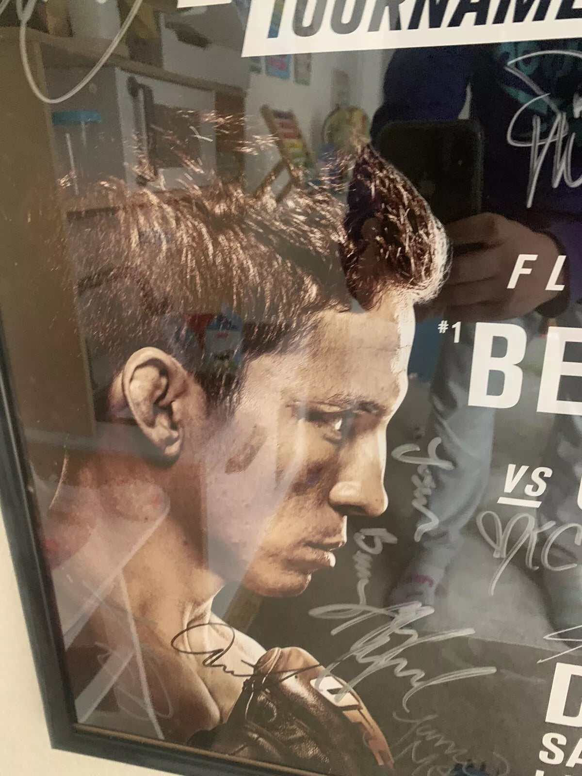 TUF 24 Finale Tournament of champions Mighty Mouse signed poster SBC UFC