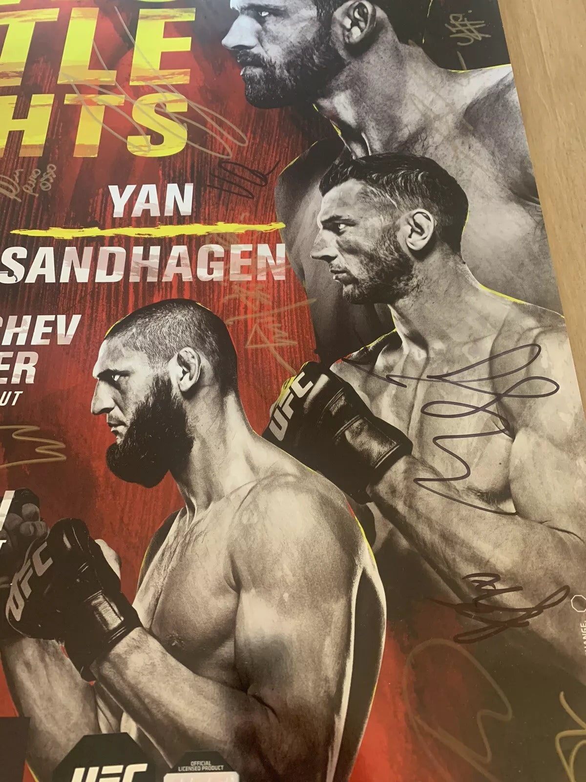 UFC 267 Jan Blachowicz vs Glover Teixeira Signed Event Poster SBC