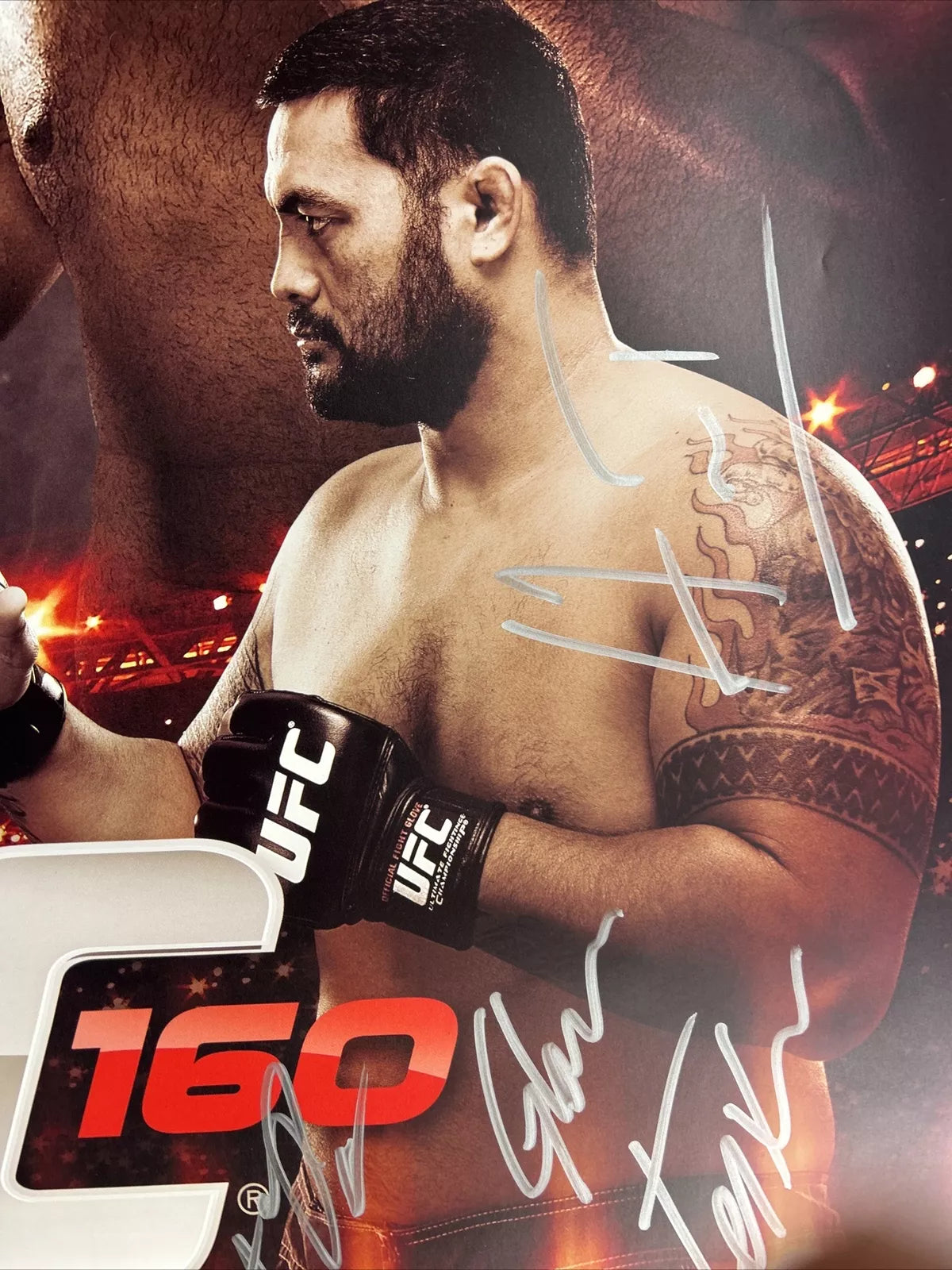 UFC 160 Cain Velasquez Vs Bigfoot Signed Event Poster SBC