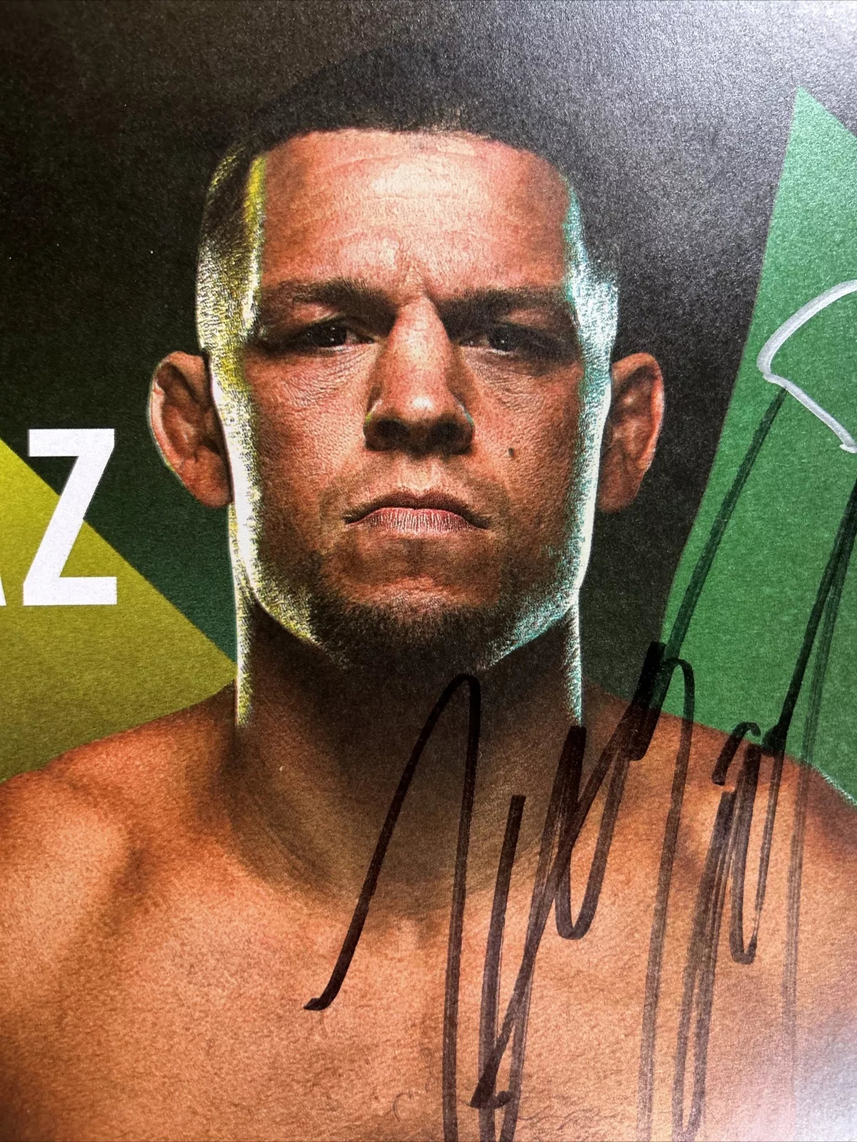 UFC 263 Signed Event Poster SBC Adesanya vs. Vettori 2 Nate Diaz