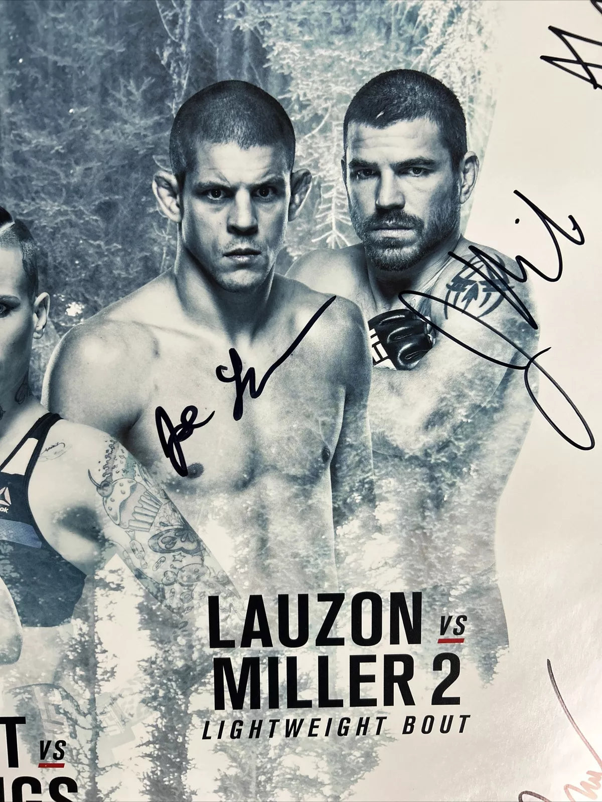 UFC Demian Maia Vs Carlos Condit Signed Event Poster SBC